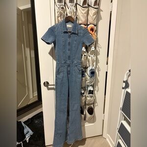 Free people WE THE FREE stretch denim jumpsuit XS